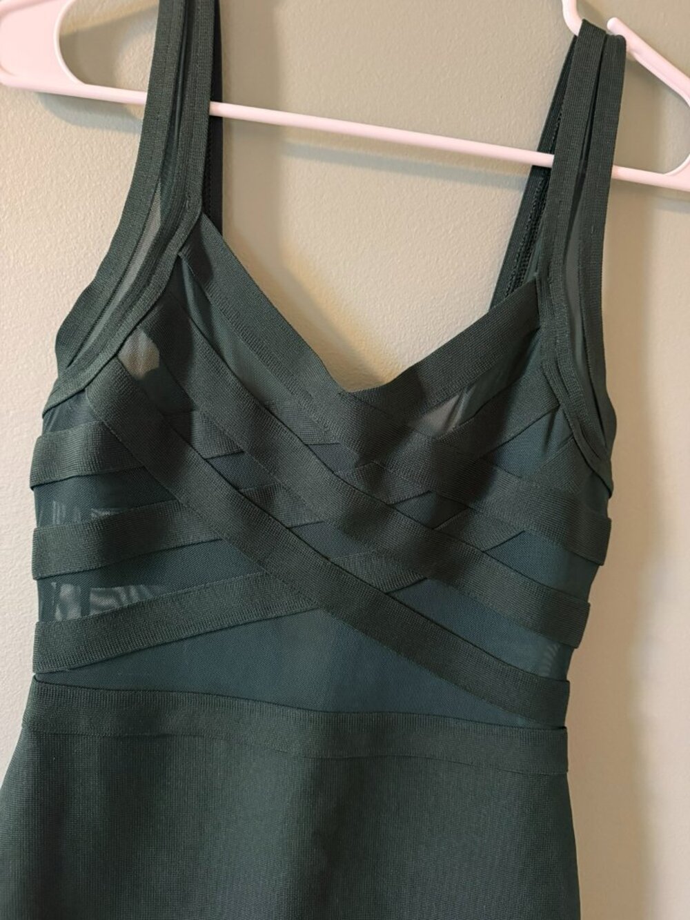 SESIDY Dark Green Bandage Bodycon Cocktail Dress Small NWT - Picture 3 of 5